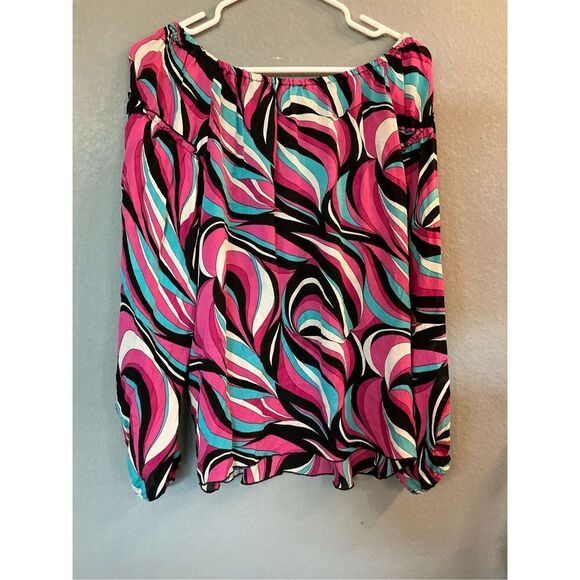 Michael Kors Silk Off The Shoulder Top L - Picture 3 of 5